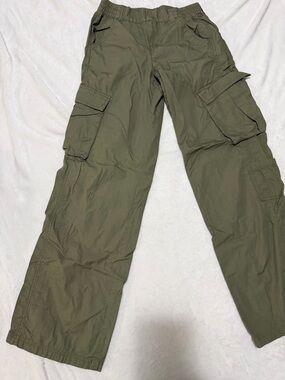 Divided Olive Green Elastic Waist Cargo Pants
